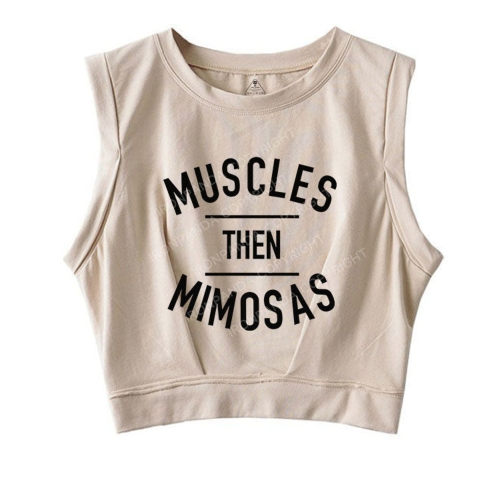 Beige Workout Crop Top